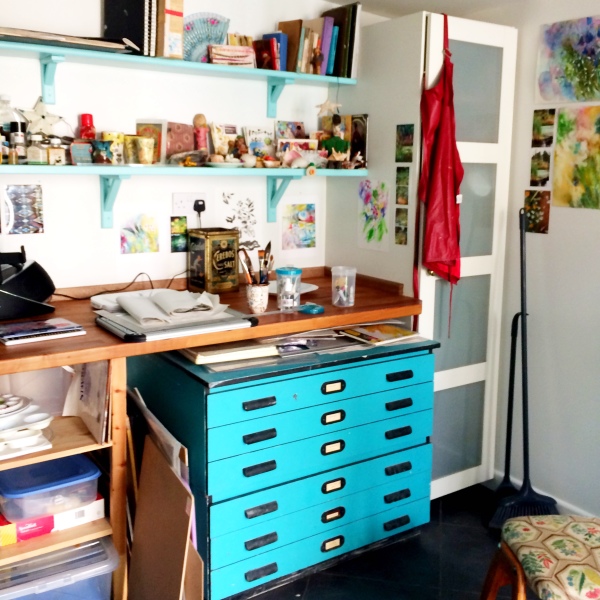 Juju Vail's painting studio