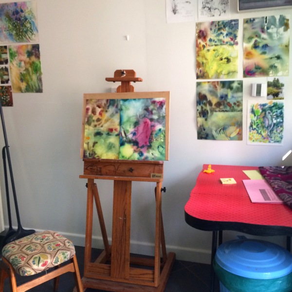Juju Vail's painting studio